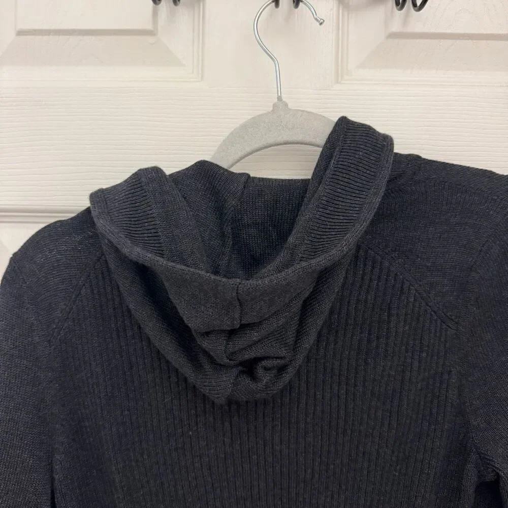Lululemon Peace of Mind Wrap Sweater Hoodie Size 4 Charcoal Gray Yoga